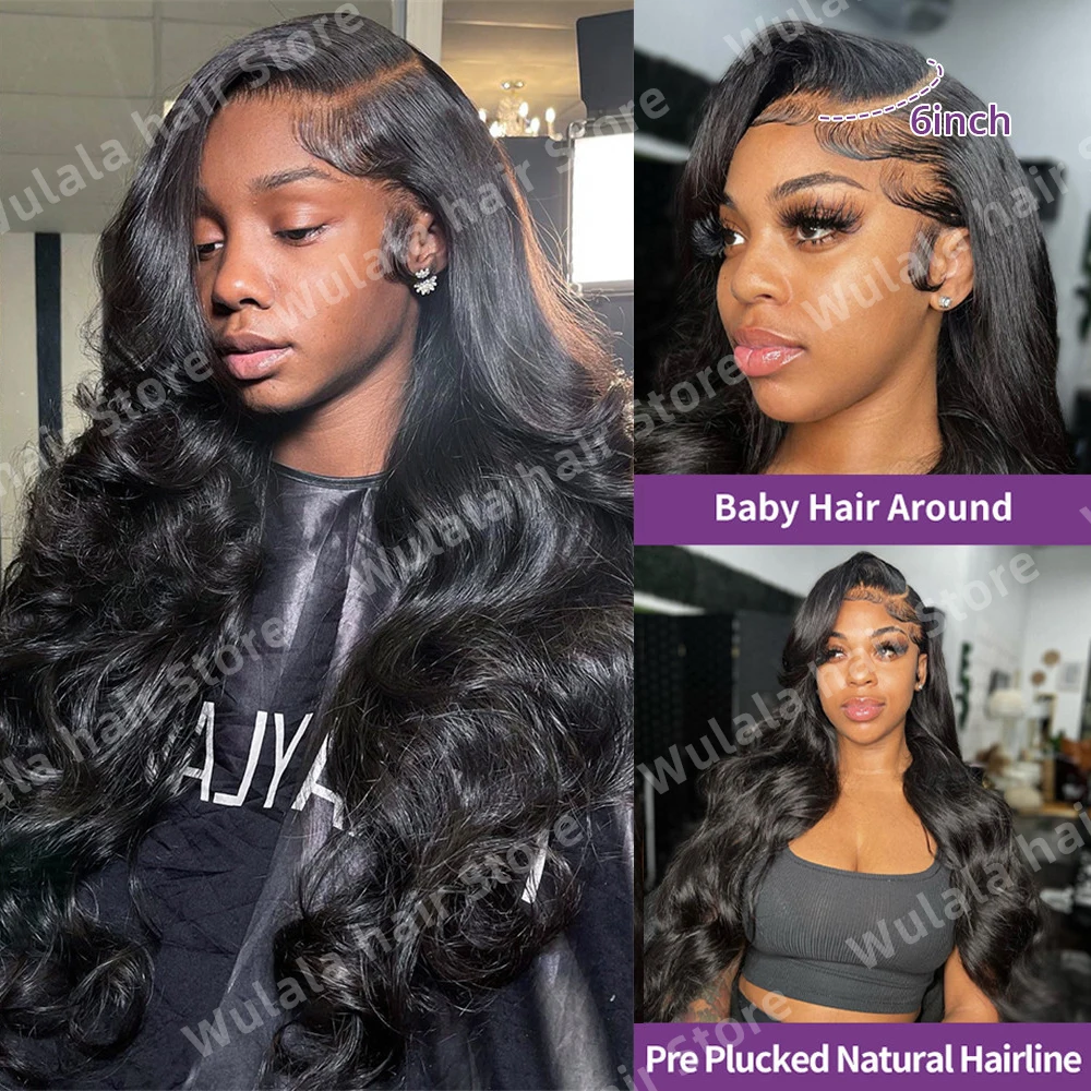 

30 40 Inch Body Wave Human Hair Wigs Curly Wigs For Women HD Transparent Lace Frontal Wig 13x4 13x6 Bone Straight Pre-Plucked
