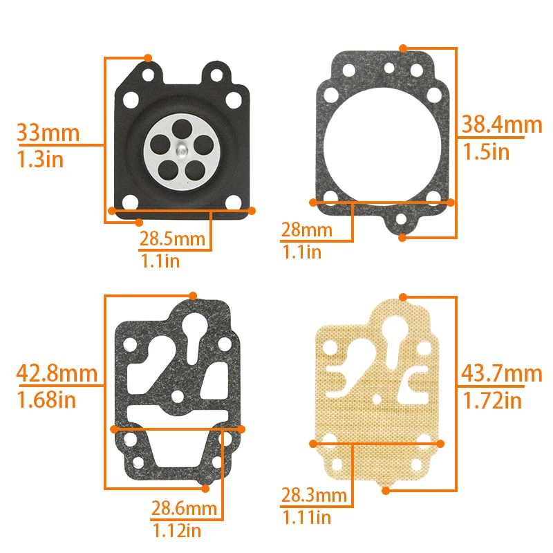 Brush Cutter Carburetor Repair Rebuild Gasket Kit For HONDA GX25 GX35 40-5 36f 139f WALBRO K10-WYB D20-WYJ K10-WYB HHB25 HHH25