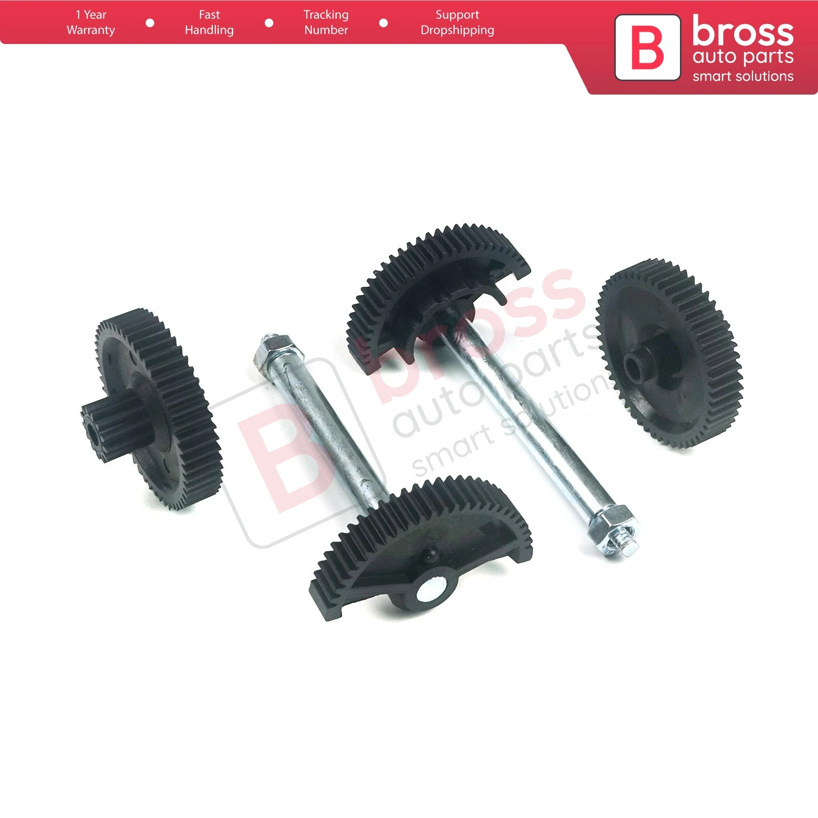 Bross BGE38 2 Sets 4 Pieces Throttle Body Actuator Gear Repair Kit 13627838085, 13627834494, 13627834494 for BMW M3 M5 M6