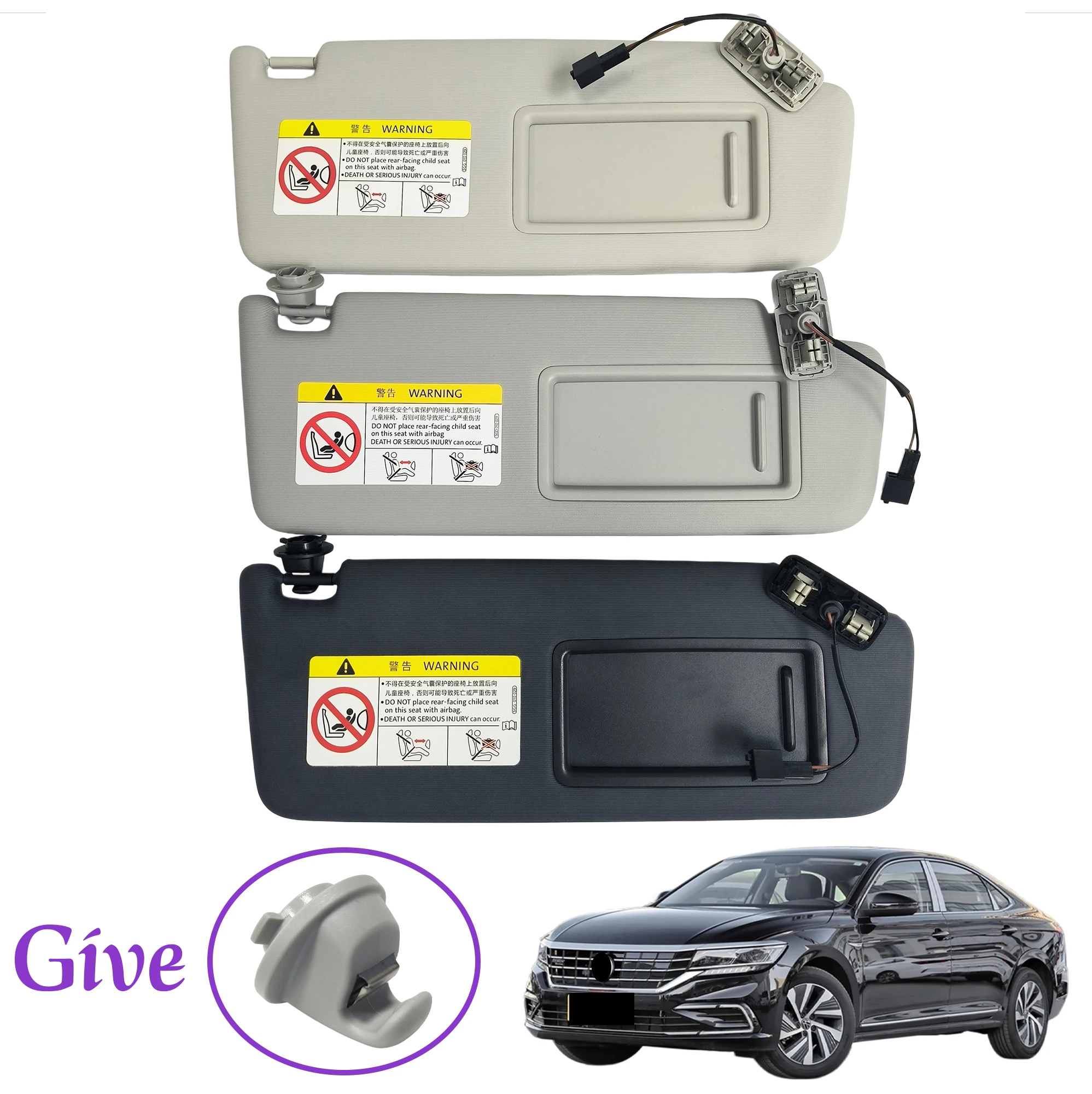 Car Sun Visor For Volkswagen VW Passat B8 CC Arteon 2019 2020 2021 2022 2023 2024 2025 2026 Sunvisor