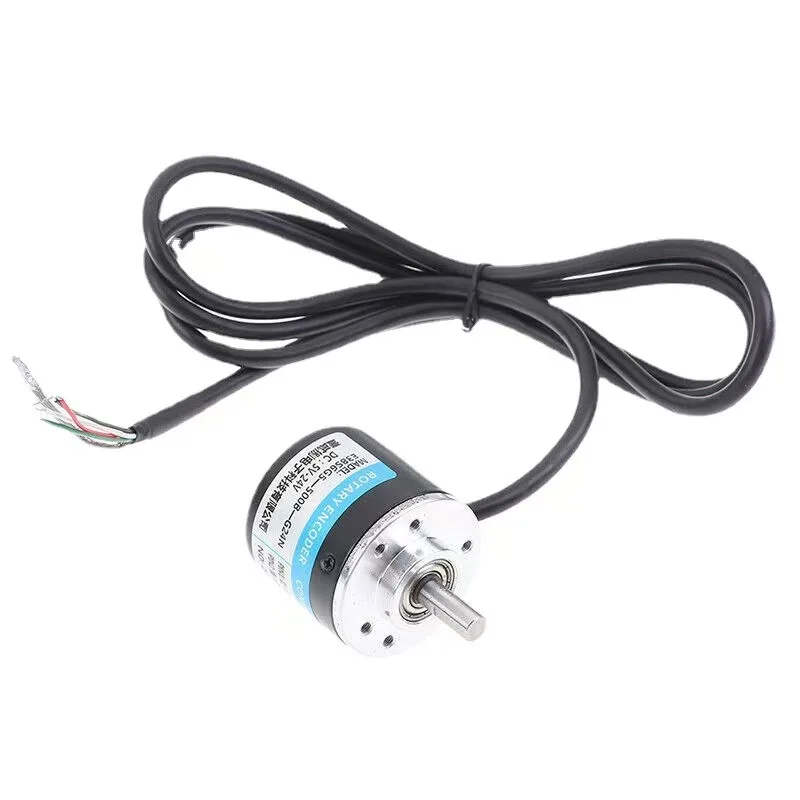 38S6G5-B-G24N Rotary Incremental Encoder AB 2 Phase connection 50/100/200/360P/R 5-24V Solid Shaft DC Open collector output NPN