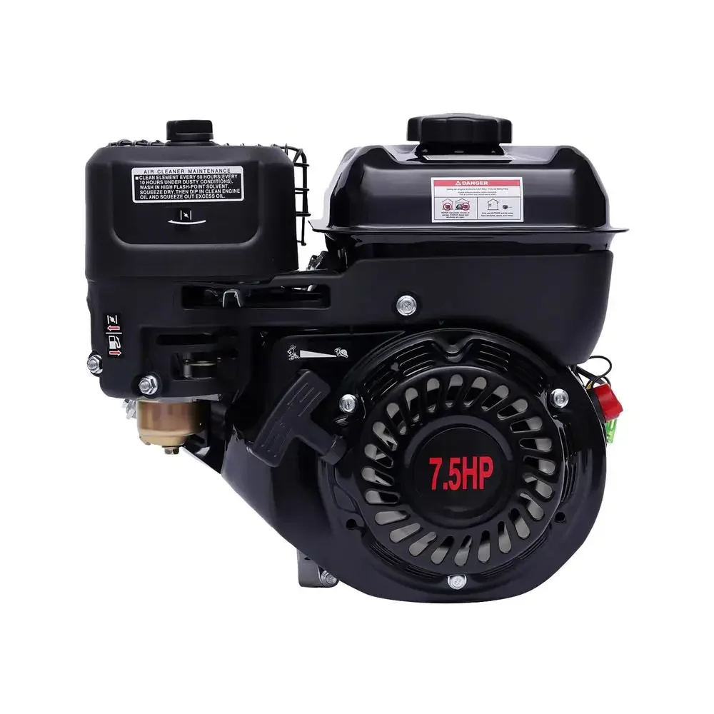 7.5HP 4-Stroke Gas Engine Stationary Motor Go Kart 5.1KW High Efficiency Durable Low Noise 3.6L Fuel Capacity