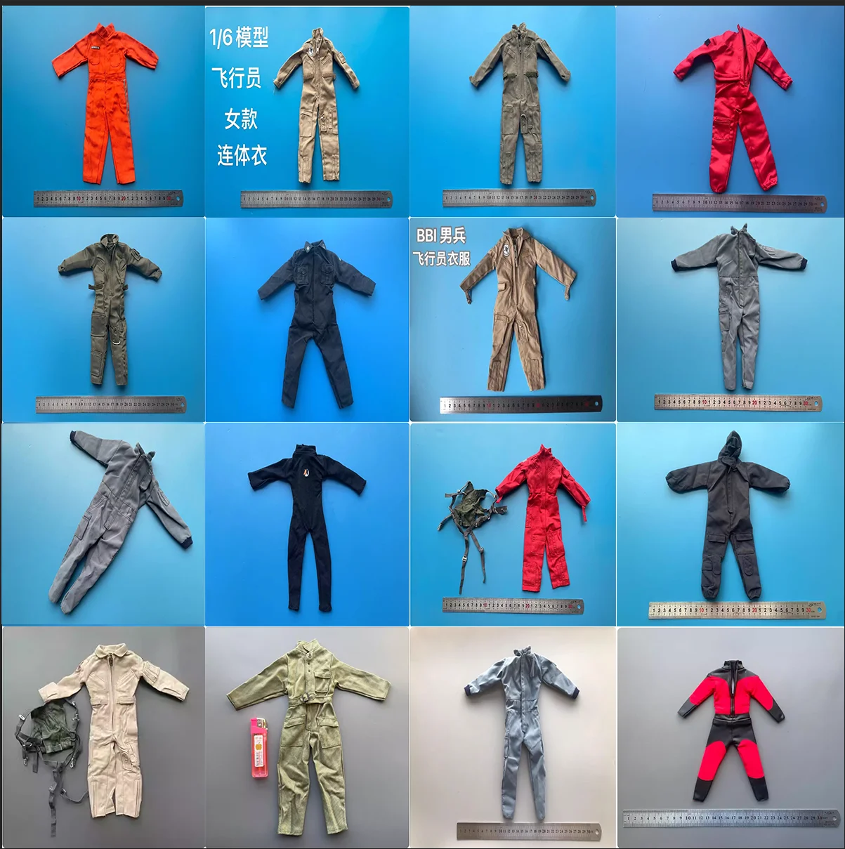 

Little 1/6 Soldier Accessories Jumpsuit Workwear Prison Uniform Pilot Clothes Model Toy Fit 12'' Action Figures Body In Stock
