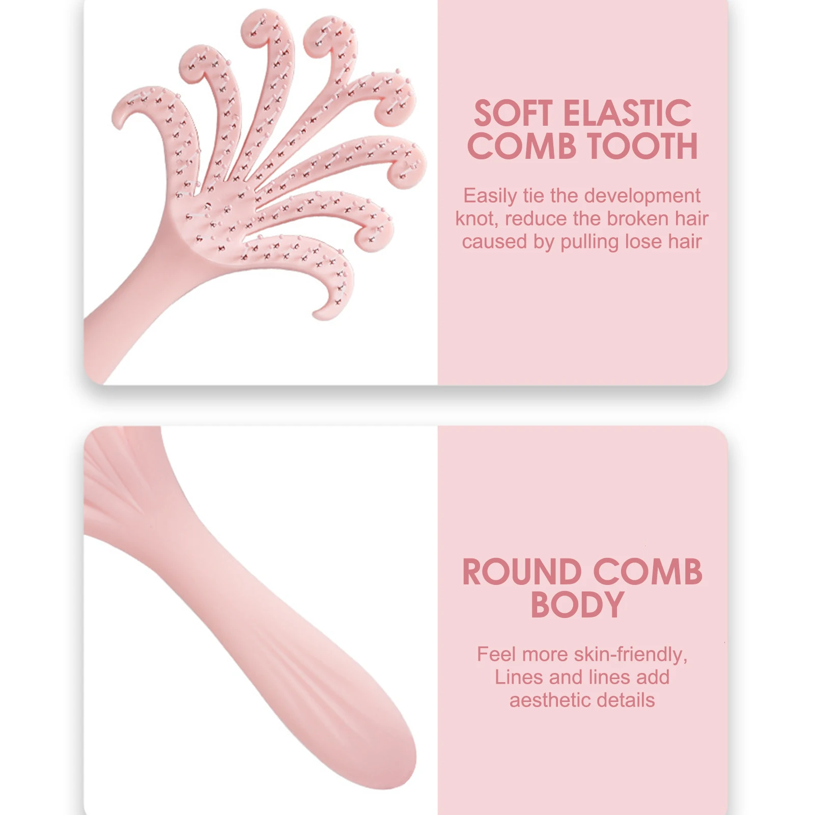 1 قطعة مشط شعر الأخطبوط فرشاة شعر لتكثيف الشعر الرطب والجاف تدليك فروة الرأس مكافحة الضرر ABS مشط فك تشابك الشعر #5