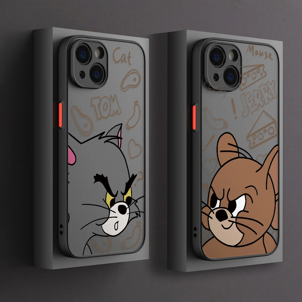 Fat Tom And Jerry Eat  Phone Case for Samsung Galaxy A73 A72 A71 A53 A52 A51 A50s A33 A30s A23 A22 A13 A05s 4G 5G Matte Cover