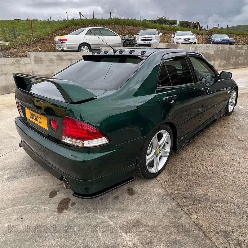 High Rise Spoiler For 1998-2005 Lexus IS200 IS300 Toyota Altezza SXE10 With Light ABS Plastic Black Tuning Body Kit Accessories