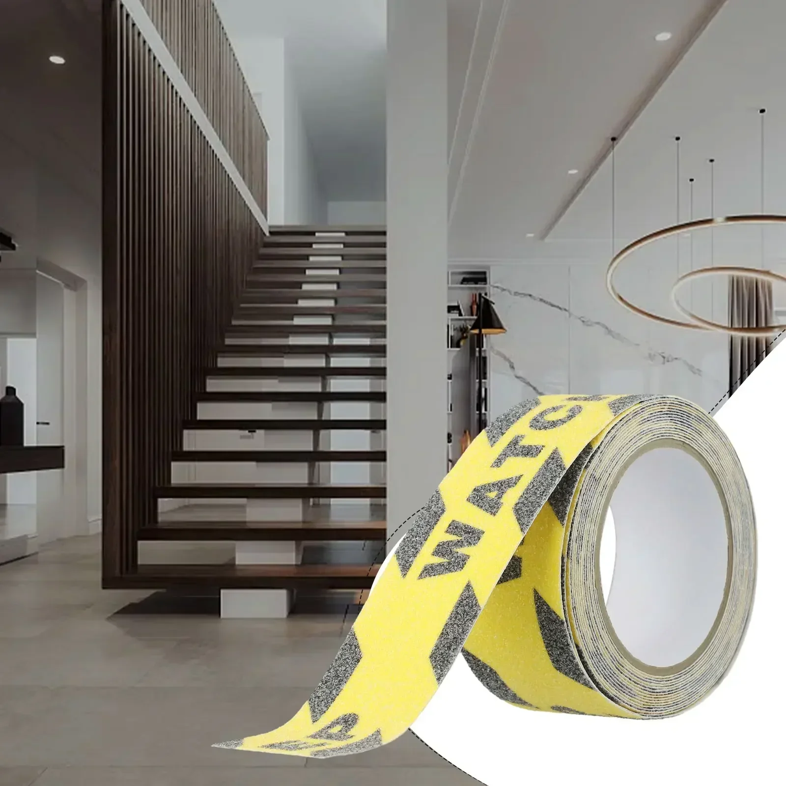 1pc Anti-slip Tape Outdoor Stickers For The Elderly Yellow And Black Anti-slip Strong Strips Safety Film Stair Floor Step 5cmx5m