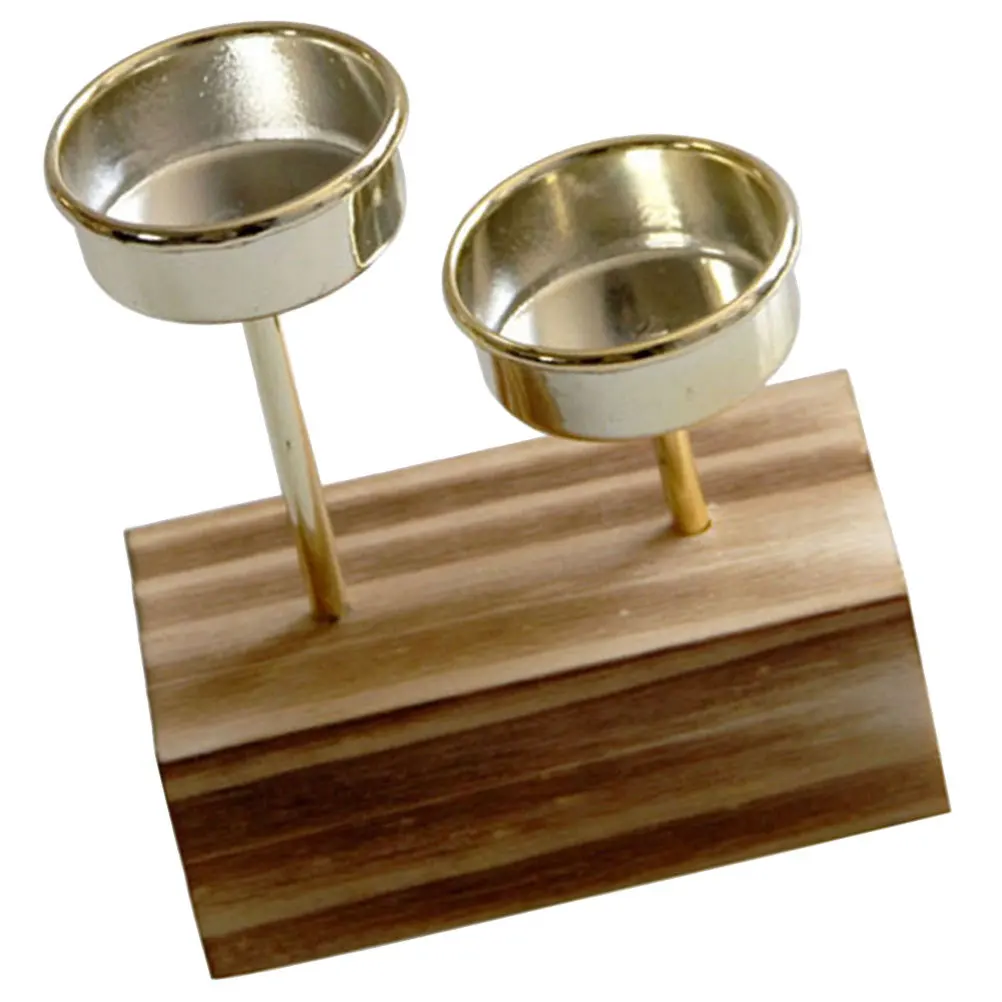 

Wooden Holder Rack for Party Vintage Decor Candlestick Home Stand Table Room Decorative