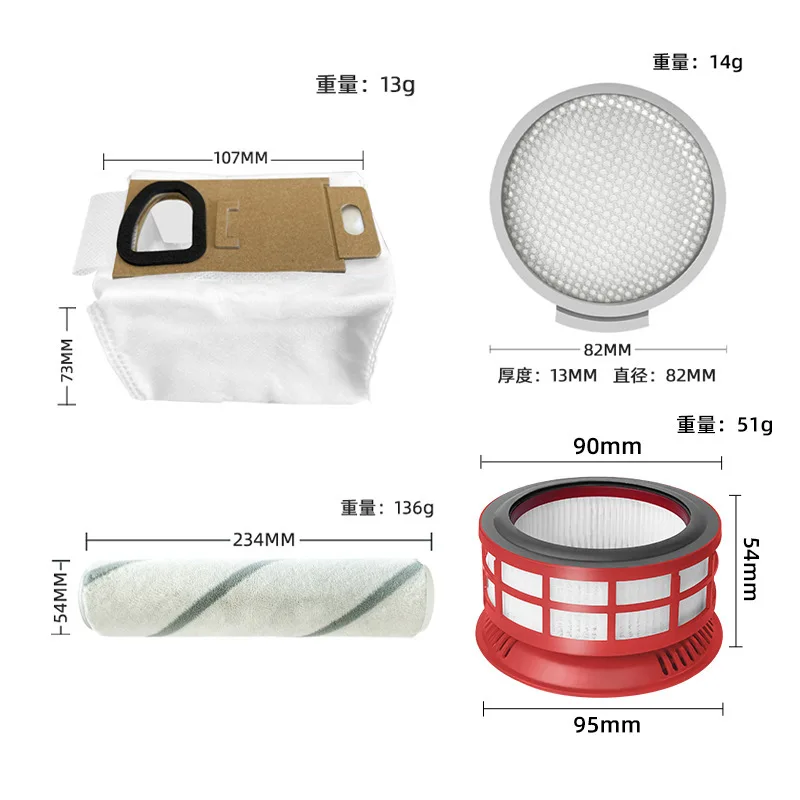 Für xiaomi mijia scwxcq01rr roborock staubsauger zubehör h6 h7 filter element haupt walze bürste mülls taub beutel