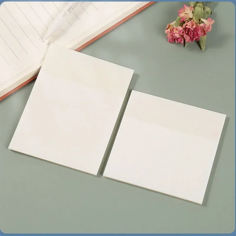 Transparente impermeável Posted It Sticky Note Pads, Clear Notepad, Posits auto-adesivos, Papelaria Escolar, Material de Escritório, 50 Folhas