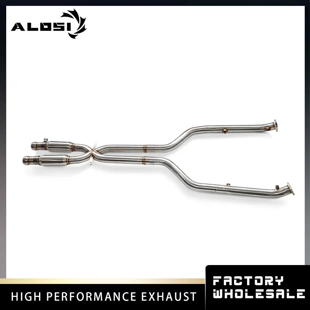 Para BMW M3 E90/E92/E93 V8 4.0l 2008-2013 Tubo medio y largo Escape de alto rendimiento Rendimiento de carreras modificado