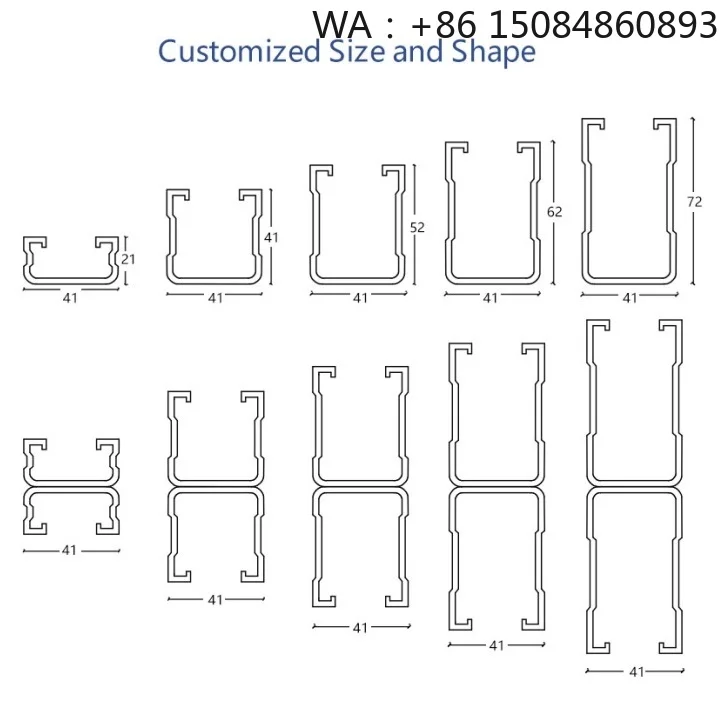 AiSi Standard Galvanized C Channel Steel, Multi-Processing PV Support Raw Accessories, Custom Cut/Bend Parts for Custom Spec Hou
