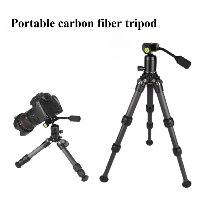 

Carbon Fiber Tripod DSLR Camera Travel Photography Portable Stand Mobile Live Streaming Stand Climbing Tower Tripod
