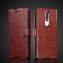 Card Holder Cover Leather Case for Nokia 5 5.1 plus Nokia X5 Pu Leather Flip Cover Retro Wallet Phone Case Business Fundas Coque