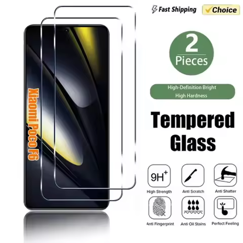 2Pcs Screen Protector For Poco X6 F6 M6 X5 X3 Pro X4 F4 F3 GT Tempered Glass For Xiaomi Redmi Note 11 11S 10 9 13T 12T Pro Glass