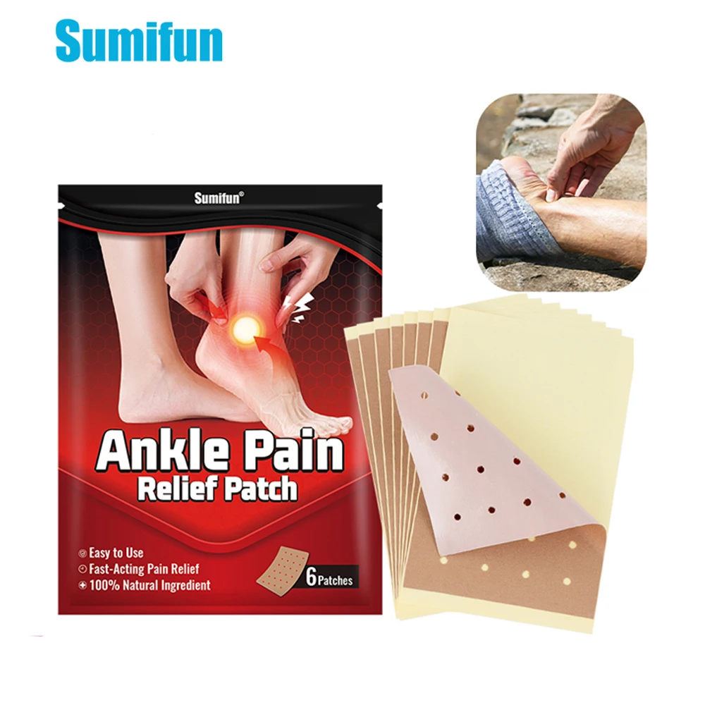 

6Pcs/bag Sumifun Ankle Pain Relief Patches Fasciitis Ache Rheumatism Arthritis Tendonitis Heel Spur Pain Medical Health Care