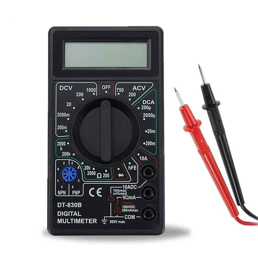 Multimètre numérique LCD DT-830B voltmètre électrique ampèremètre testeur Ohm AC/DC 750/1000V Amp Volt Mini déterminer mètre