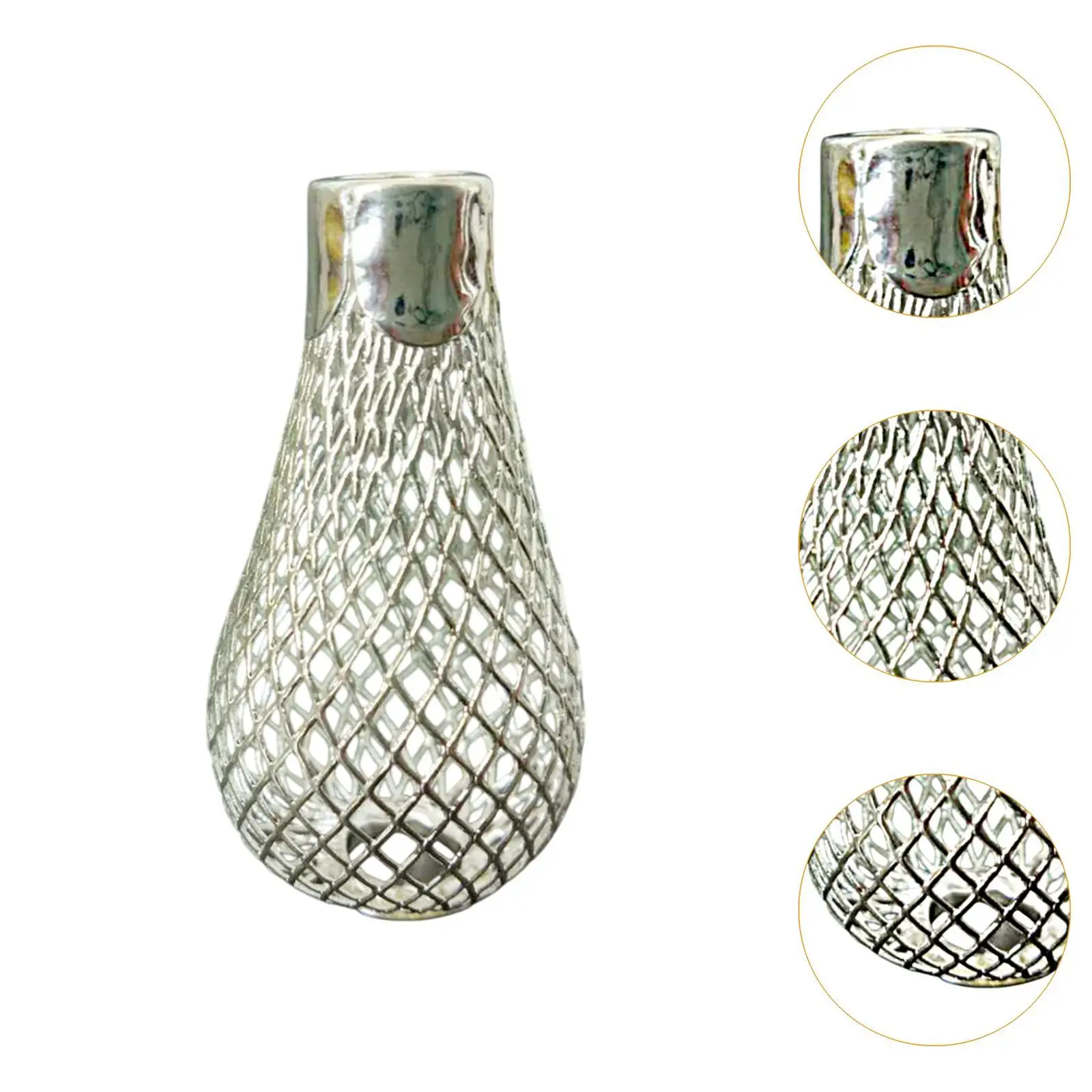 10x pantalla de globo de repuesto, pantalla de luz colgante de malla, cubierta de cuentas de lámpara LED para lámpara de cadena LED, jardín, Patio, porche exterior