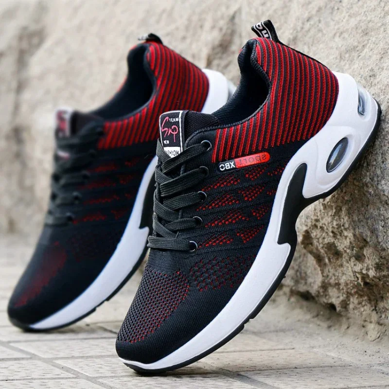 Zapatillas de correr profesionales para hombre, zapatos ligeros de malla de diseñador, con cordones, para deportes al aire libre