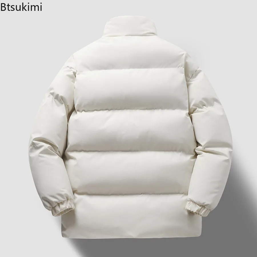 Down Cotton Jackets Men's Winter Thickened Cotton-padded Coats New Men and Women Stand Collar Casual Warm Parkas Couple Clothes
