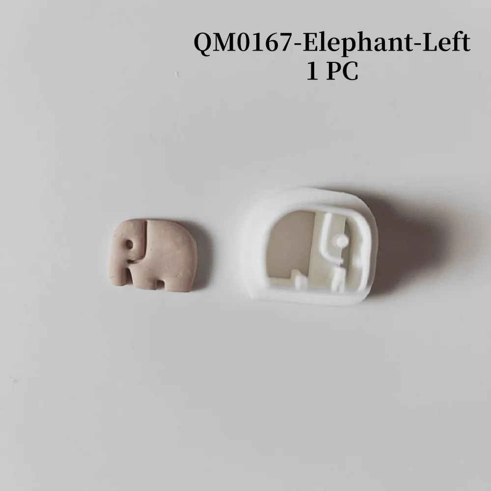 Mini-Tiere, weiche Keramik, Polymer-Ton-Schneider, Welpe/Elefant/Fuchs/Eisbär/Schwan, Formen für Schmuck, Anhänger, Ohrringe, Herstellung von Form – Detail 7