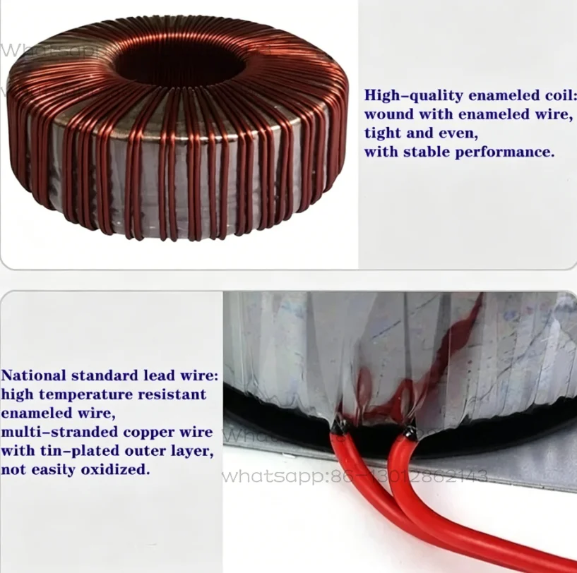 

1200W toroidal power transformer, output voltage double 24v 26 28 32 12V 46V 50V, etc.