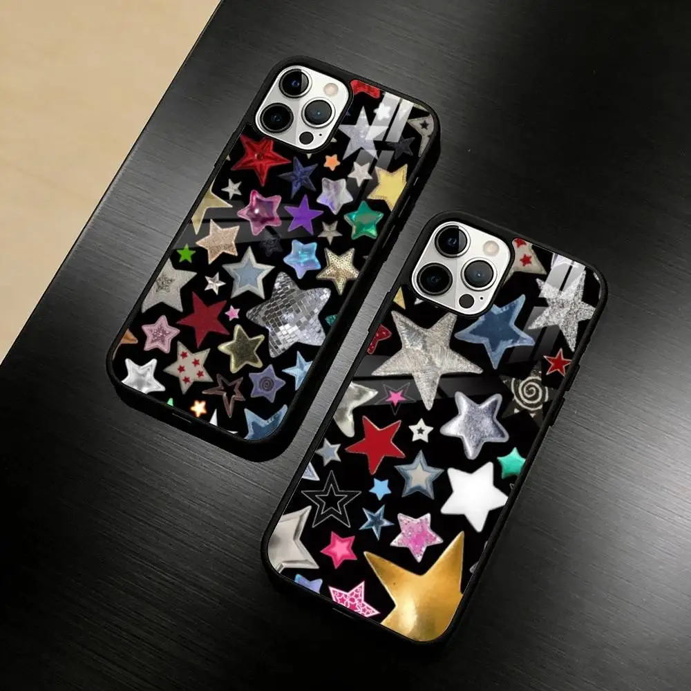 

Colorful Star Phone Case For iPhone 17/16/15/14/13/12/Plus/Pro/Max for Magnetic Wireless Charging