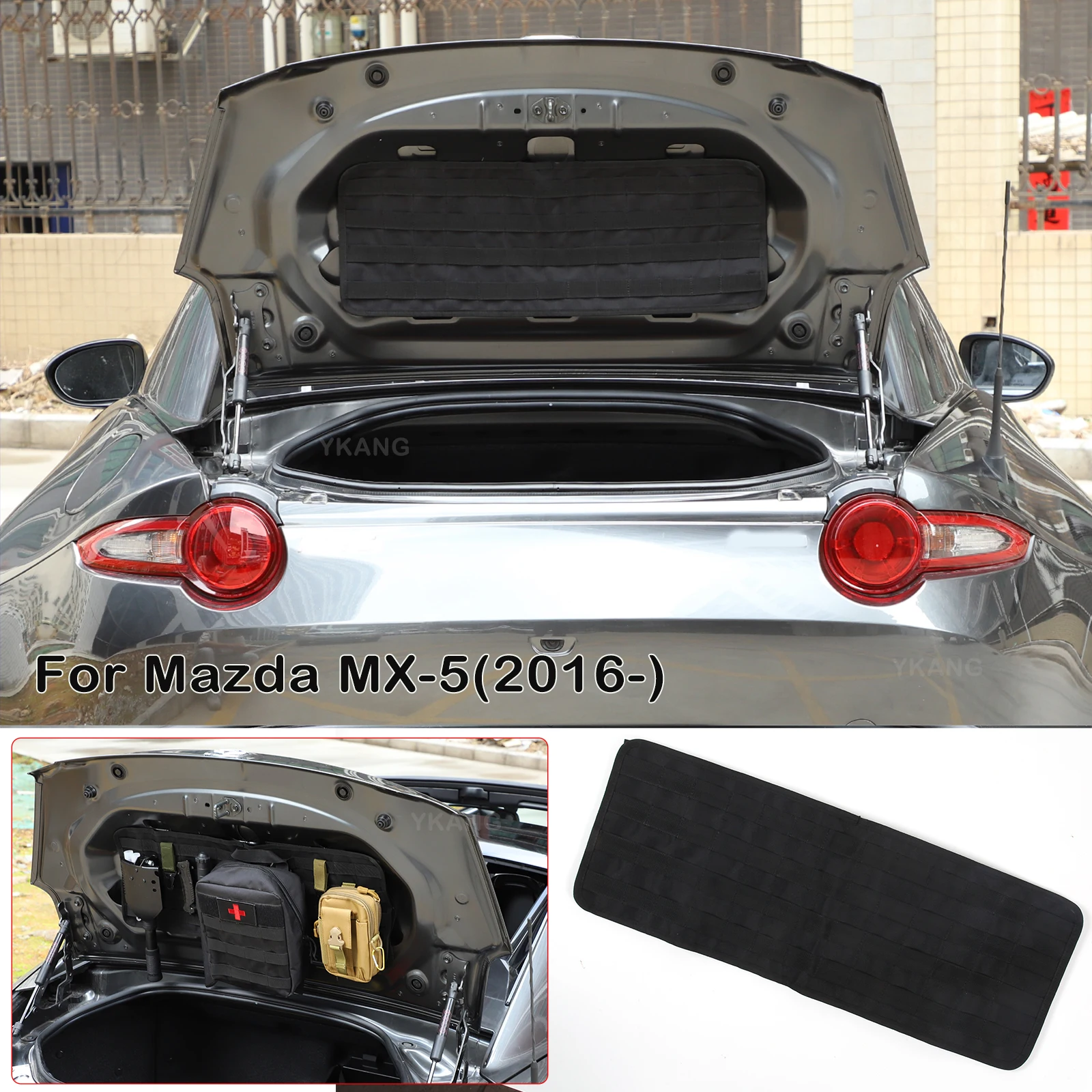 

For Mazda MX-5 MX5 Miata ND 2016-2026 Tailgate Door Storage Bag Multifunctional Tool Hanging Pocket Parts Organizer Accessories