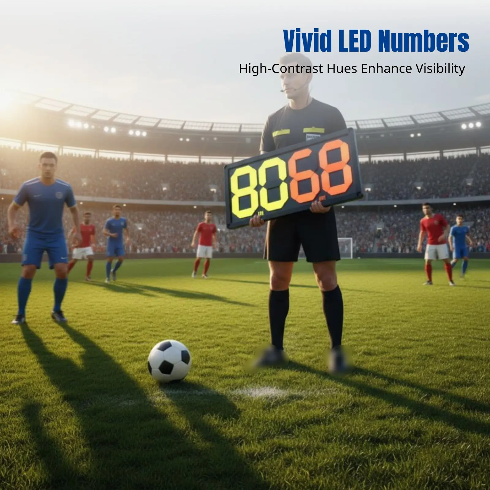 

Manual the Beautiful Game Substitution Board Double-Sided Display Participant Substitution Sign High-Visibility Hues Portable