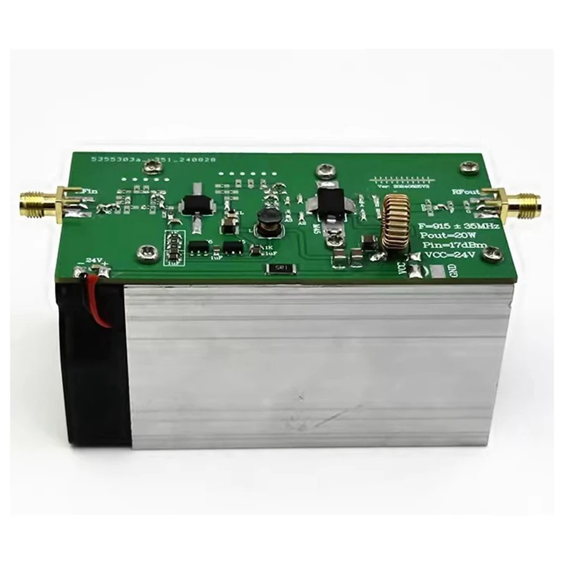 Retail RF Power Amplifier 915Mhz 20W+ RF Power Amp With Heat Sink Radio RF Amplifier For Ham Radio 24V-28V