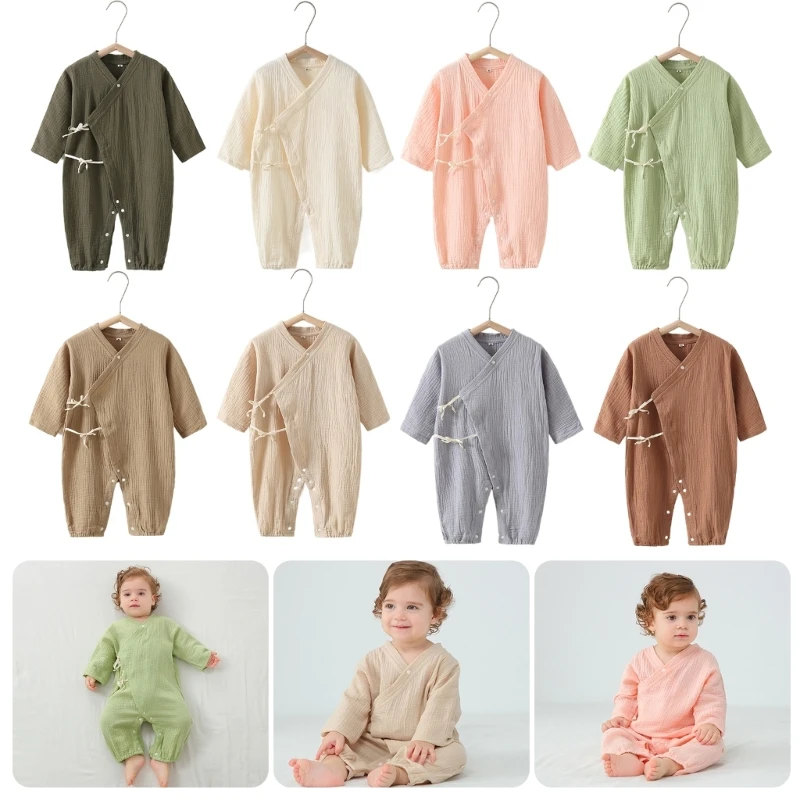 Newborn Baby Romper Cotton Footless Pajamas Baby Grow Jumpsuit Sleep & Play Summer Spring Clothing for 0-12 Months