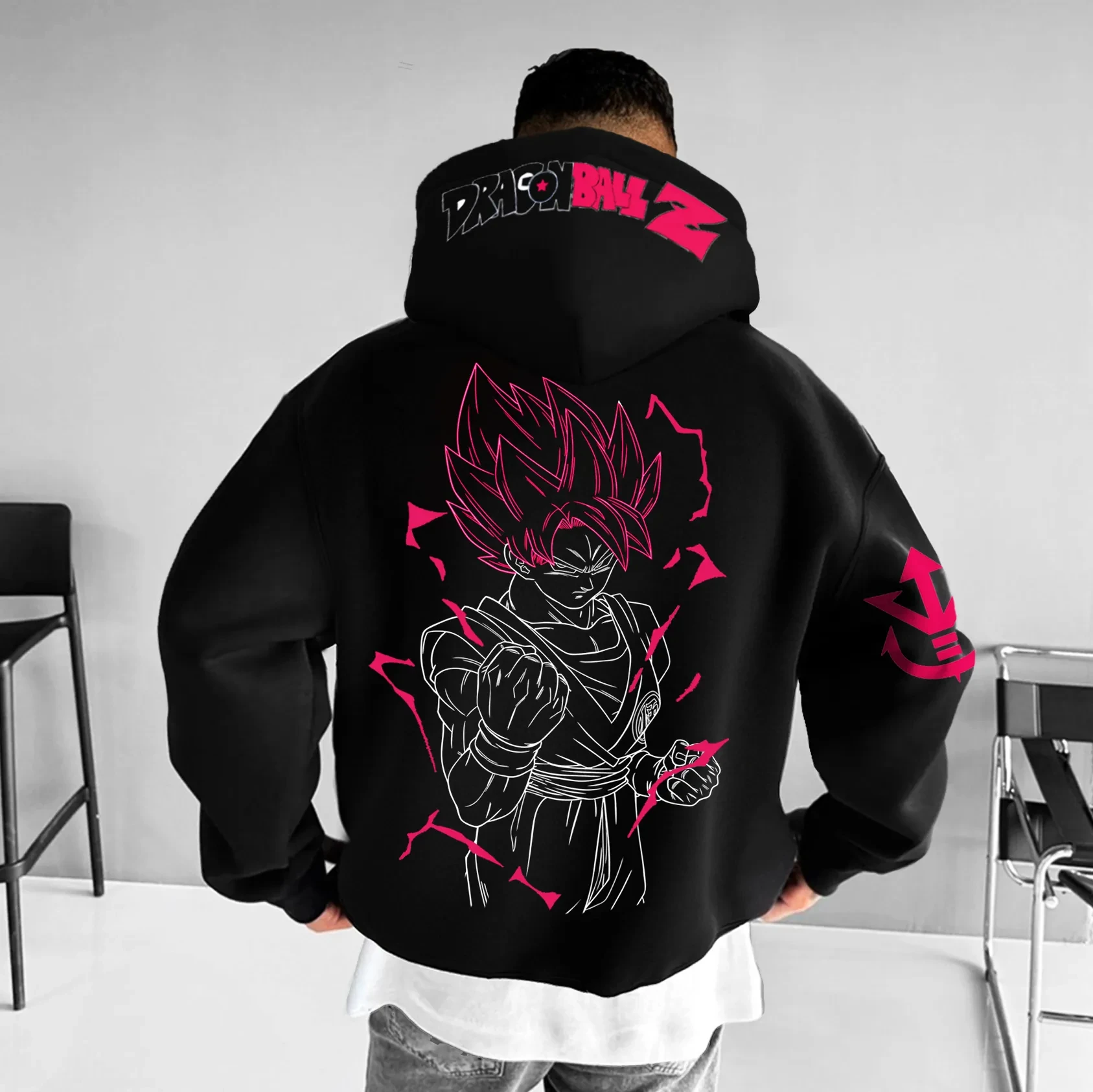

Dragon Ball Collaboration Hooded Sweatshirt, Long-sleeved Male Anime Merchandise, Goku Cartoon Loose Jacket