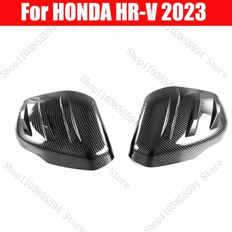 

Replacement Rearview Side Mirror Covers Cap For HONDA HR-V 2023 car Accessories Carbon Fiber Gloss