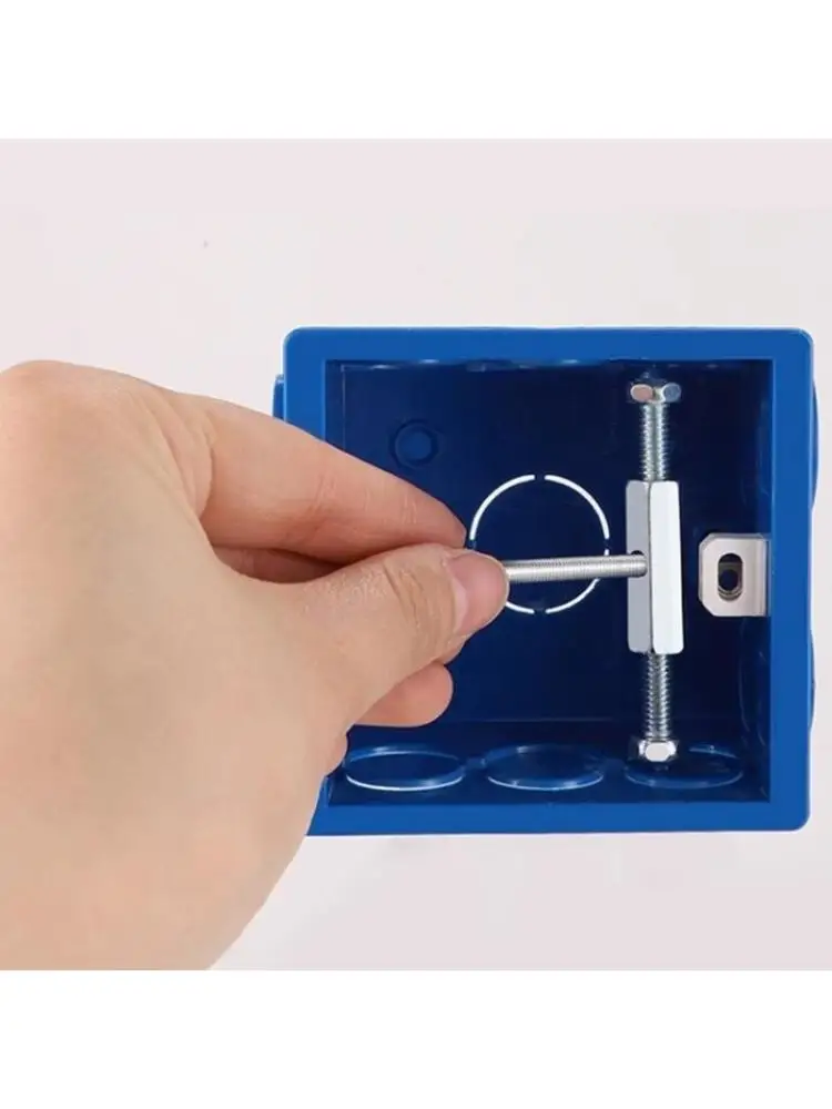 

10Pcs Wall Socket Cassette Repairer Adjustable Cassette Screws Support Rod with Wrench Wall Switches Box Repair Device
