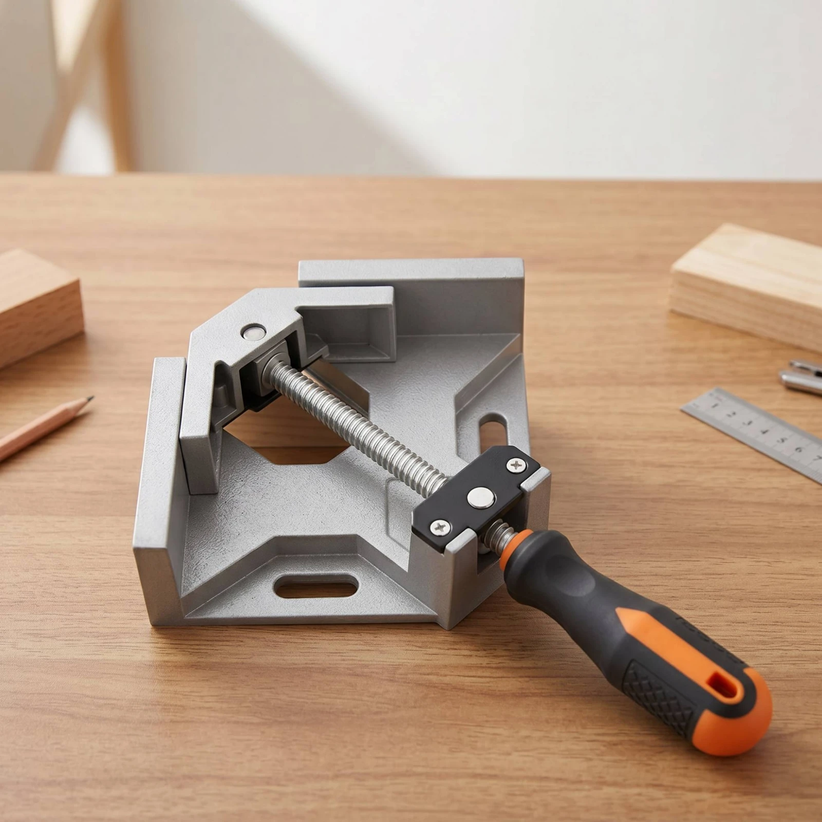 Single-Handle Corner Clamp Aluminum Alloy Right Angle Clamp for Woodworkers, Woodworking, Metal Joining
