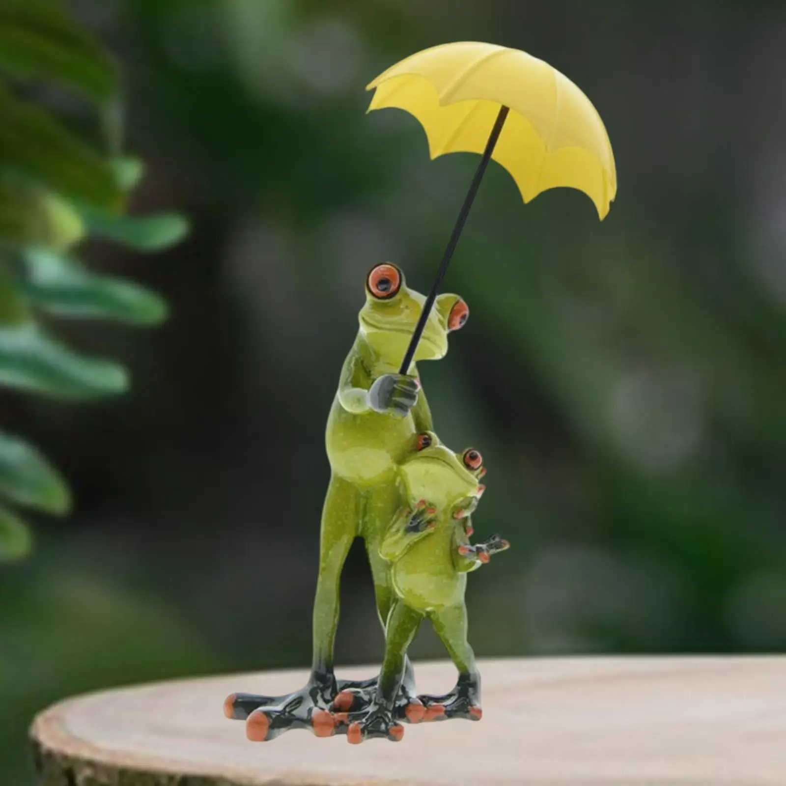 

Frog Statue Resin Craft Housewarming Gift Collection Birthday Gifts Desktop Ornament for Office Living Room Desk Bedroom Lawn