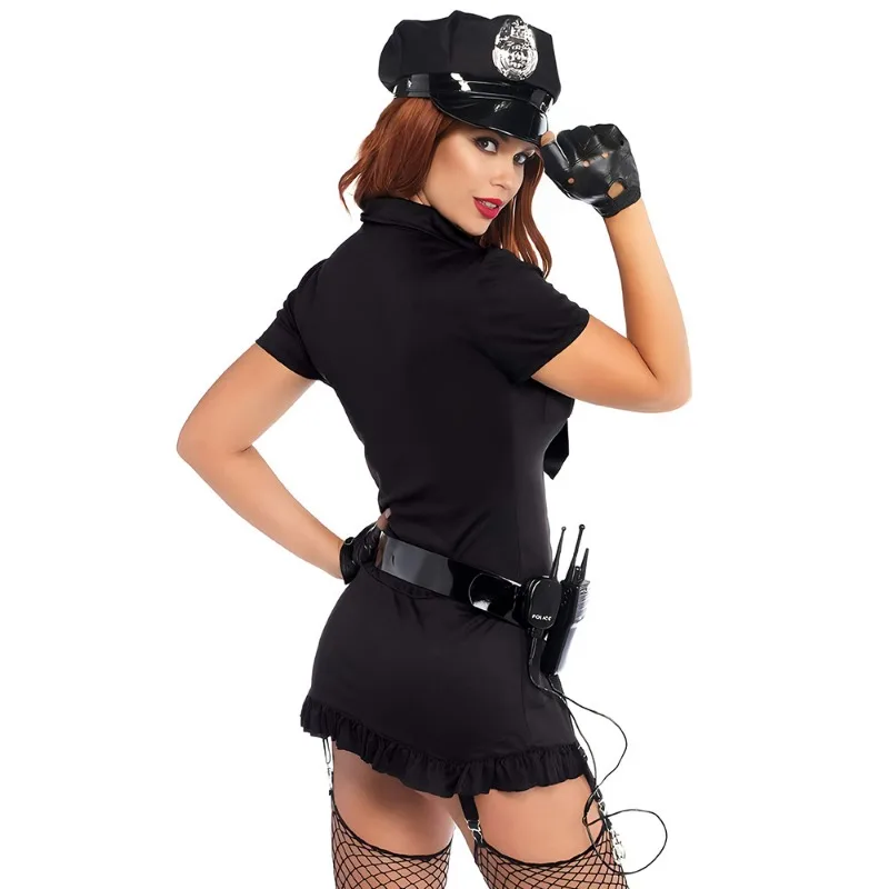 Set di polizia femminile di grandi dimensioni Polizia di ruolo di Halloween Fai finta di essere uniforme sexy Costumi da donna Abiti da sera Pijama