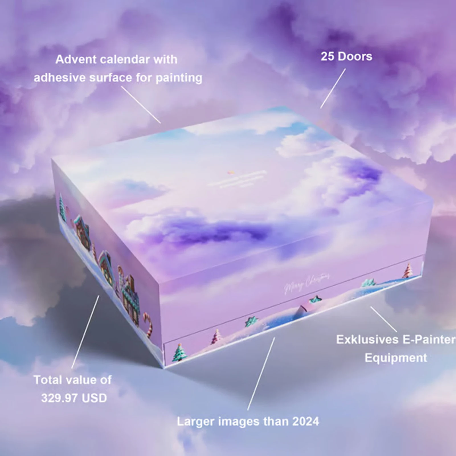 Diamond Painting Advent Calendar 3D Puzzle DIY Craft Kit 24 Days Creative Gift for Kids and Adults Art Lovers Holiday Gift