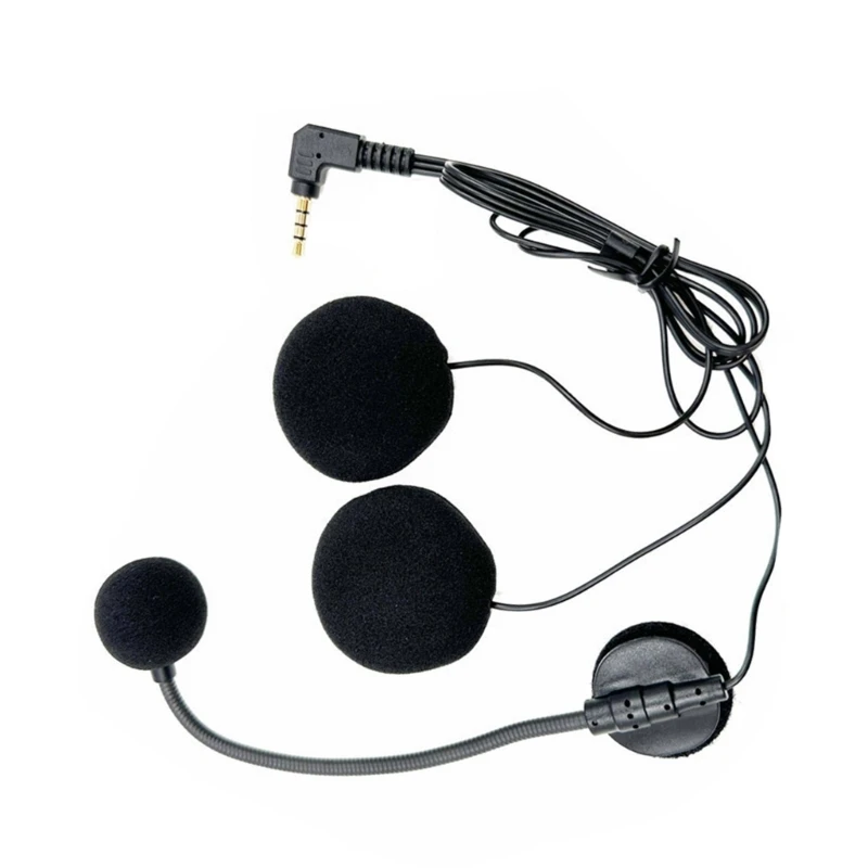 2023 capacetes alto-falante fone ouvido microfone 3.5mm cabeça reta para capacetes motocicleta