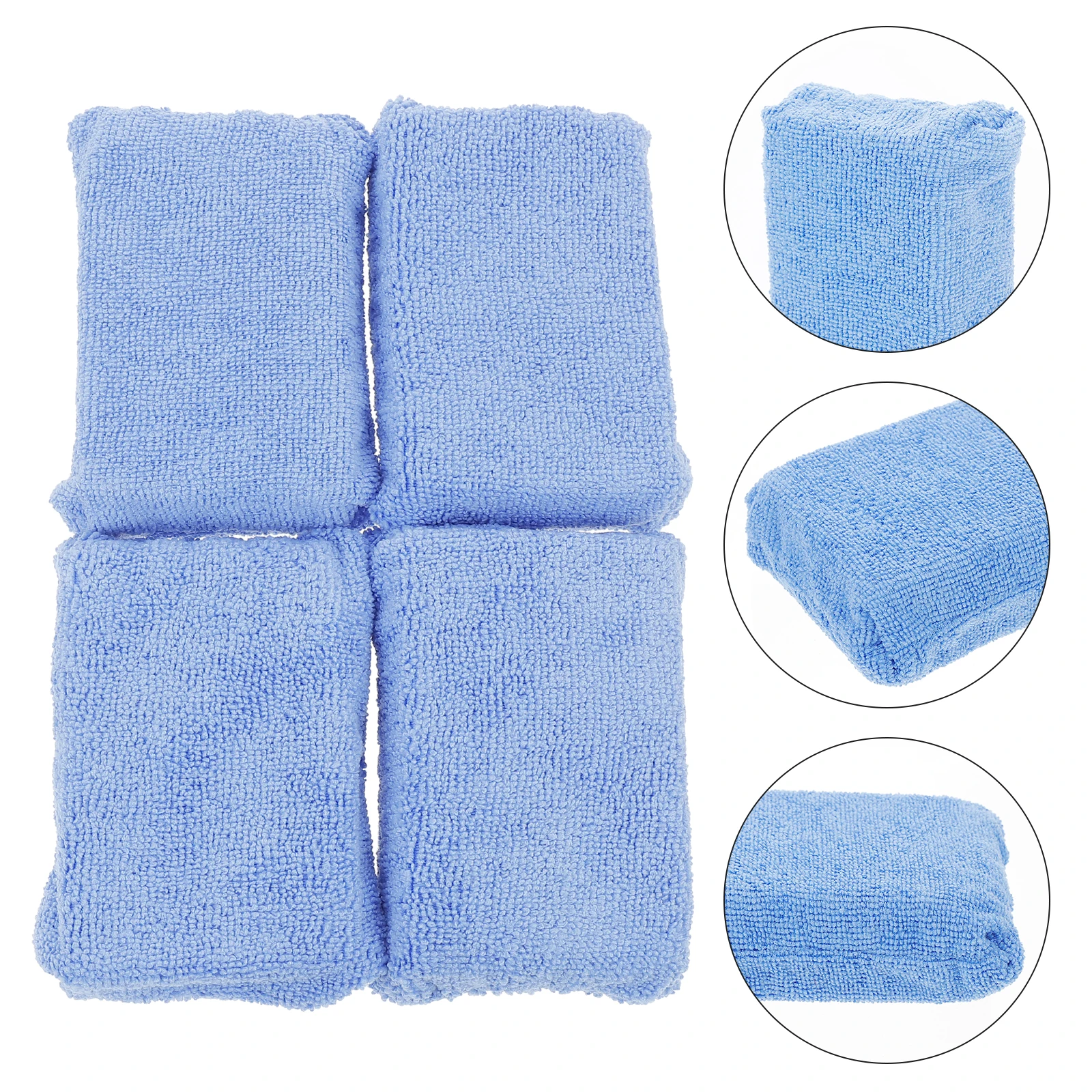 

4pcs Microfiber Sponge Car Wash Block Beauty Cleaning Soft Compact Durable Easy Wash Dry Polishing Water Adsorption