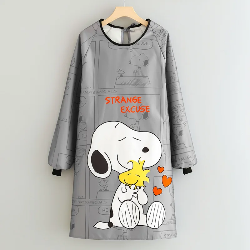 Snoopy Waterproof Apron Cartoon Fashion Kitchen Household Cooking Dining Special Apron Anime Surrounding Restaurant Work Clothes