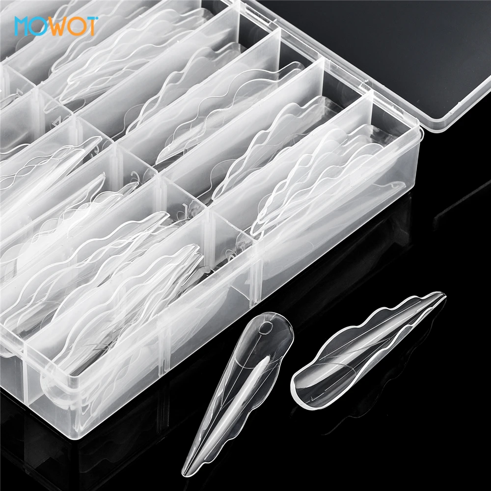 MOWOT 150pcs Butterfly Dual Nail Forms Acrylic Nails Extension Top Forms for Poly Nail Gel Reusable Quick Building UV Gel Molds