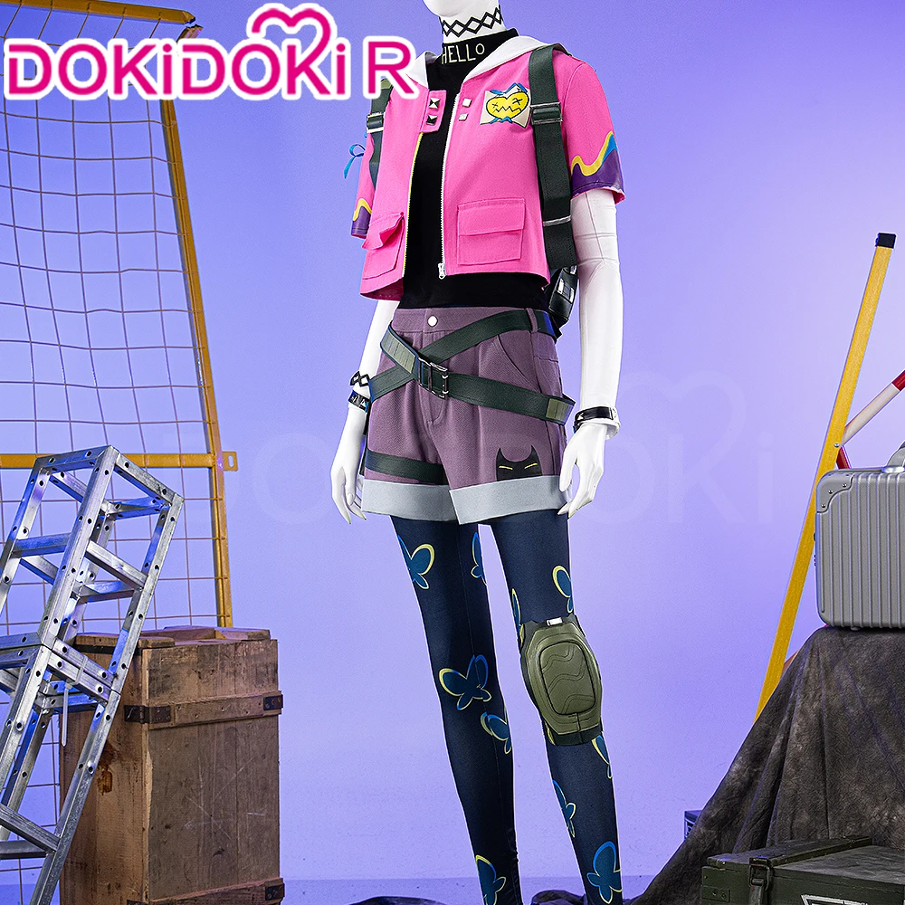 متوفر في المخزون أزياء القرنفل التأثيرية لعبة تأثيري 【XS-3XL】DokiDoki-R القرنفل النساء الرجال زي حجم كبير عيد الميلاد #2