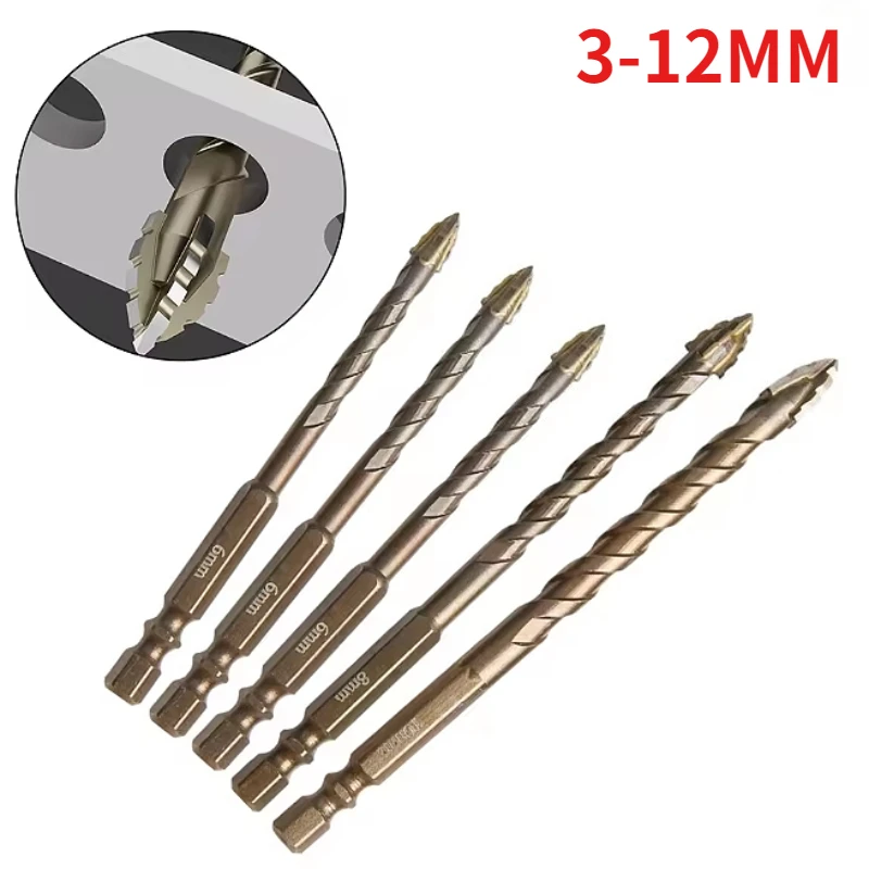 Four-Flute Sawtooth Eccentric Drill Bit, Four Edged Serrated Eccentric Drill, Four-Flute Sawtooth Eccentric Drill Bit