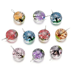 5pcs/lot 20x29mm Jewelry Crystal Oval Glass Real Dried Flower Necklace Pendant Necklaces For DIY Jewelry Making Accessories