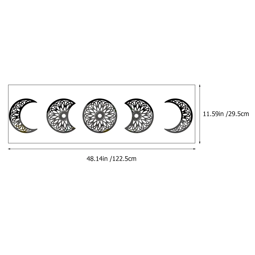 

Moon Phase Decor Acrylic nament Black Background Bedroom Living Room Gym Housewarming Gifts Adornment Non