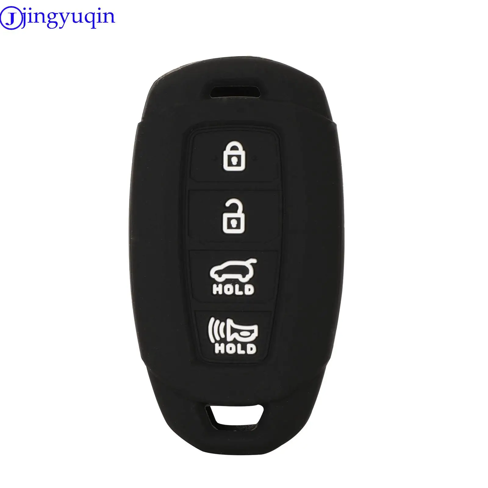 jingyuqin 4b Silicone Car Key Case Cover For Hyundai i30 Ix35 KONA Encino Solaris Azera Grandeur Ig Accent Santa Fe Palisade