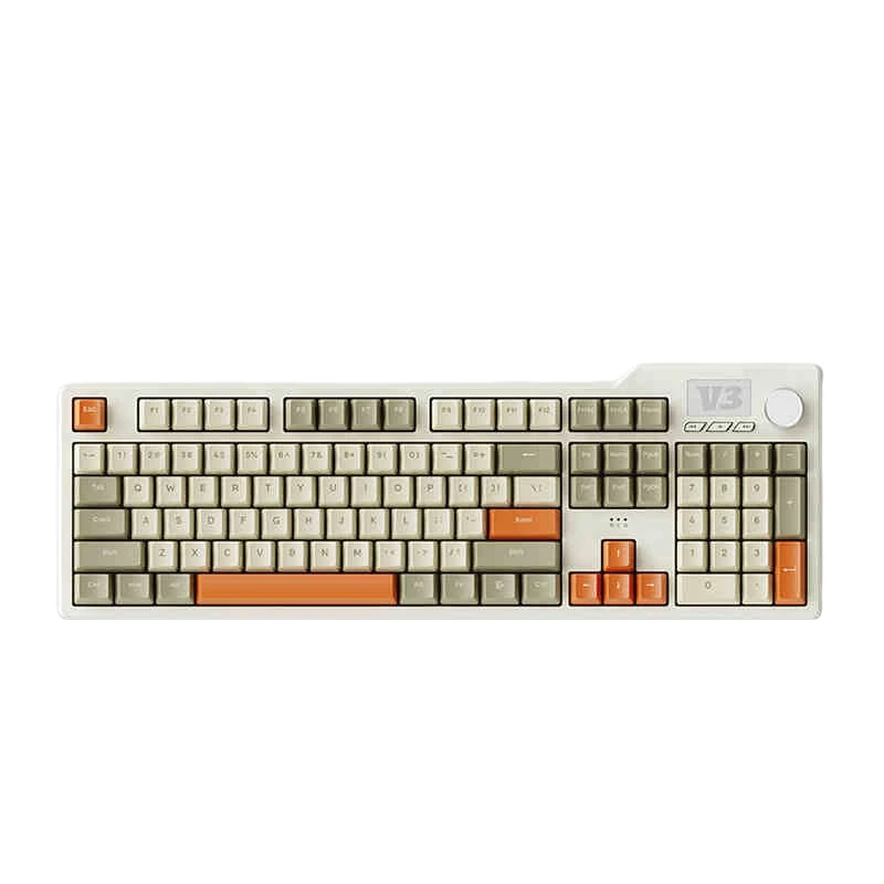 Imagem -05 - Ajazz-teclado Mecânico sem Fio Personalizado Preto e Branco Retro Mode Game Tela Tft Tela Colorida 100 v3 104