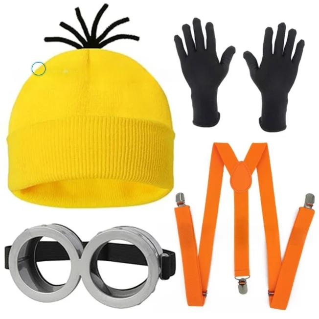 Disfraz disguise Funny Halloween Costume Accessories Knitted Hat Gloves Cos Suit Props Men Women Gift Novelty Glasses for Cos