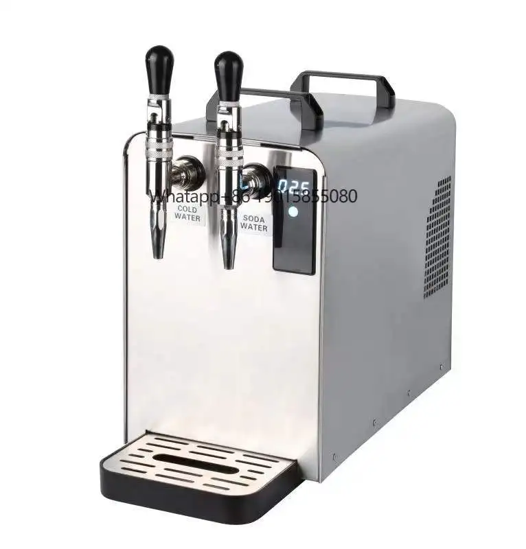 

2024 Commercial Stainless Steel Counter Water Cooler Dispenser Manual Power Source Electric Cold Soda Machine for Desktop